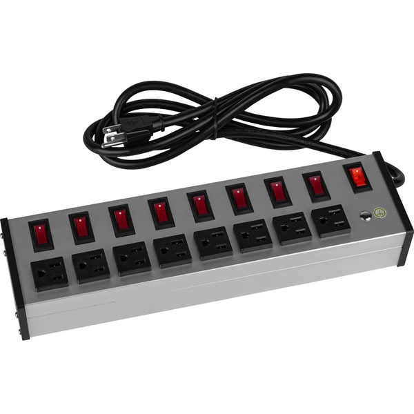 Main product image for Commercial Grade 8-Outlet Power Strip Individually Switched with Master Switch and 6 ft. Cord125-348